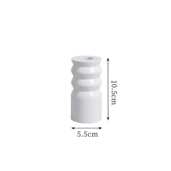 Bougeoir Bois | Étincelle d'Ambiance - Designix Bougeoirs 20 x 4.5 cm | Blanc