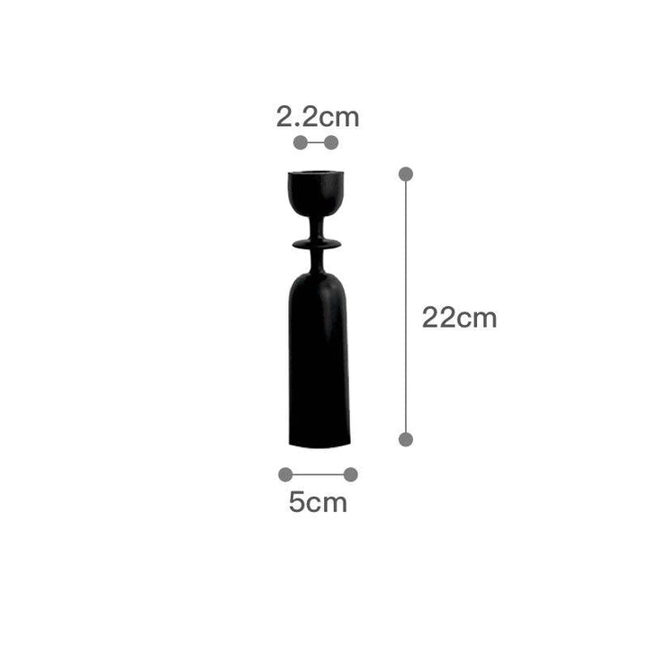 Bougeoir Bois | Étincelle d'Ambiance - Designix Bougeoirs 22 x 5 cm | Noir