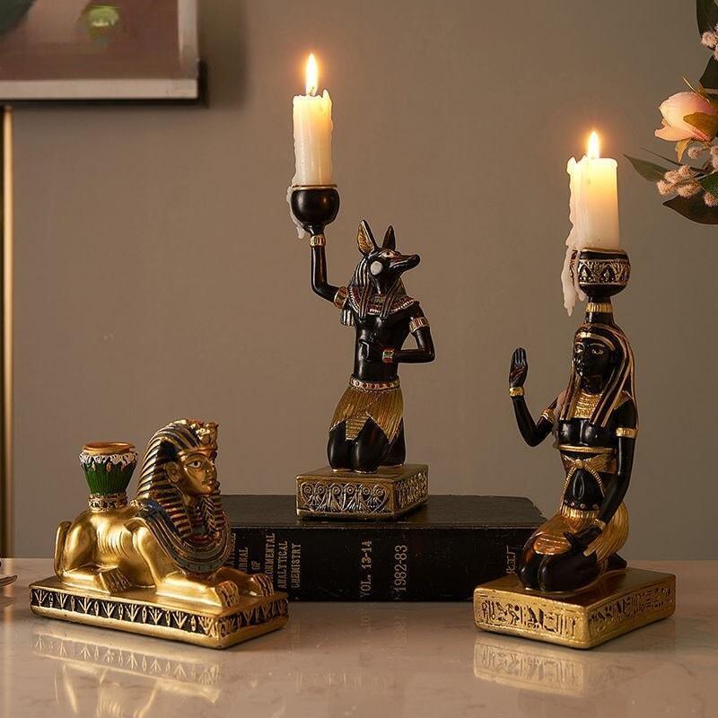 Bougeoir Egyptien | Lueur Intemporelle - Designix Bougeoirs Déesse