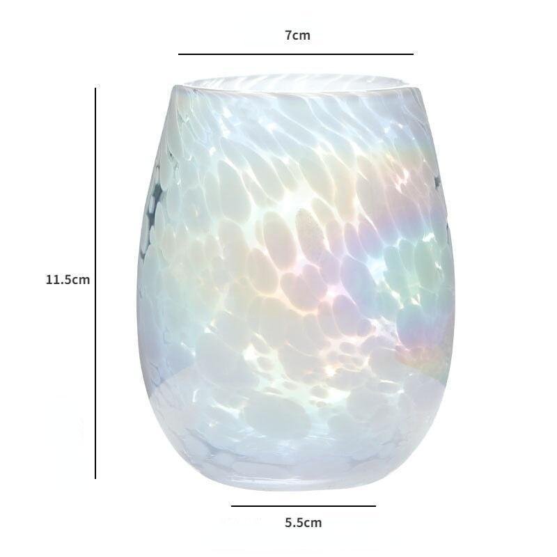 Bougeoir en Verre | Lueur Ovalescente - Designix Bougeoirs Blanc