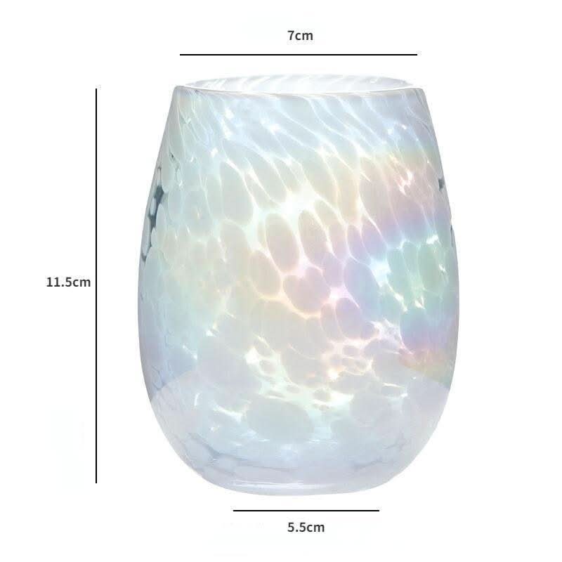 Bougeoir en Verre | Lueur Ovalescente - Designix Bougeoirs Blanc