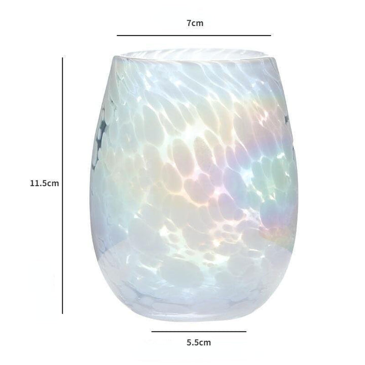 Bougeoir en Verre | Lueur Ovalescente - Designix Bougeoirs Blanc