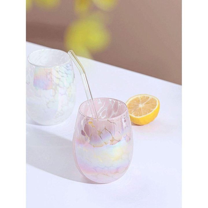 Bougeoir en Verre | Lueur Ovalescente - Designix Bougeoirs Blanc