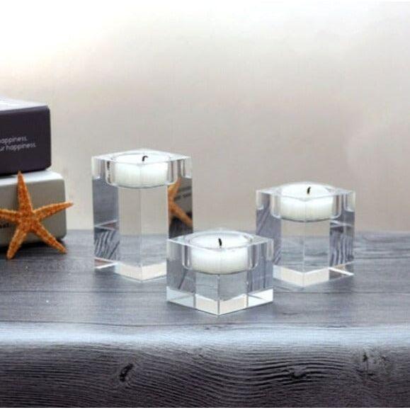 Bougeoir en Verre | Magie des Bougies - Designix Bougeoirs 5x4cm 5x6cm 5x8cm