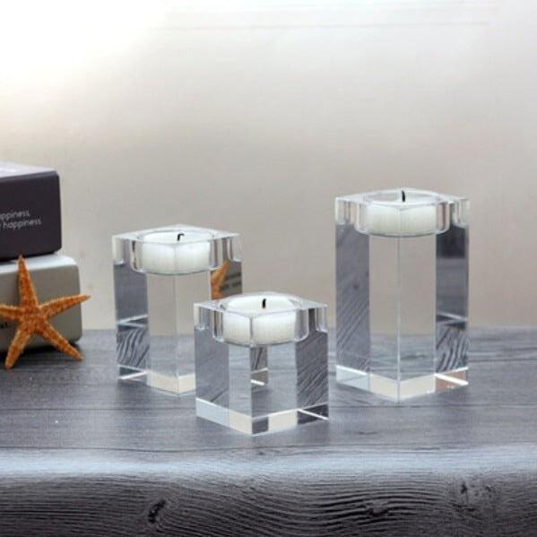 Bougeoir en Verre | Magie des Bougies - Designix Bougeoirs 5x6cm 5x8cm 5x10cm