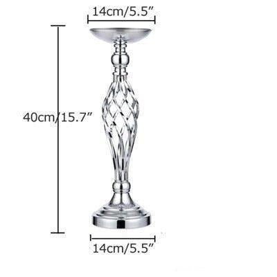 Bougeoir Pilier | Étincelle Moderne - Designix Bougeoirs 1 Pièce / 40 x 14 cm / Argent