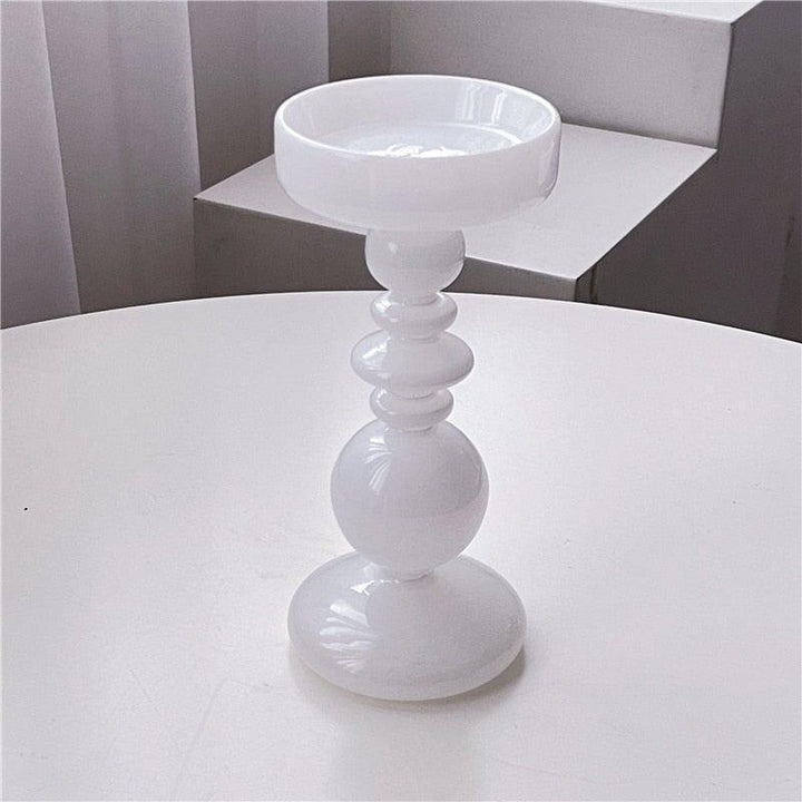 Bougeoir Verre | Lumino | Designix - Bougeoirs 21 x 9.5 cm / Blanc   - https://designix.fr/