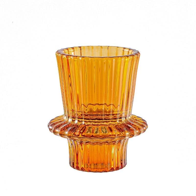 Bougeoirs Verre Européens Élégants | Nexus - Designix Bougeoirs Amber 02