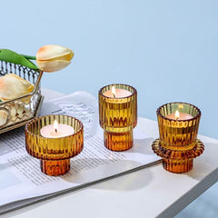 Bougeoirs Verre Européens Élégants | Nexus