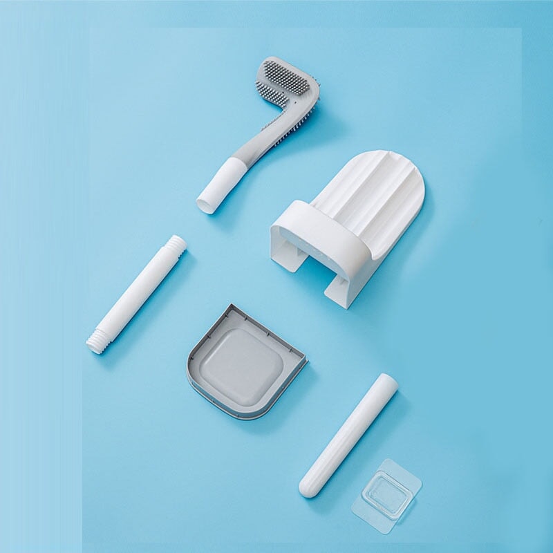 Brosse WC Coudée Silicone | Spotless Clean | Designix - Brosse WC    - https://designix.fr/