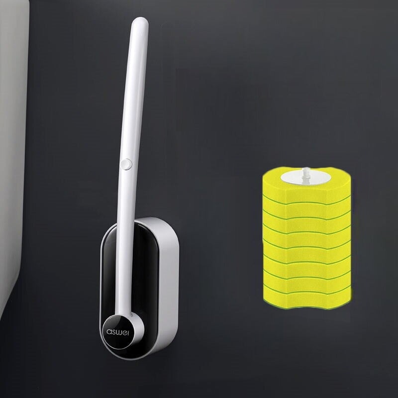 Brosse WC rechargeable | ProClean | Designix - Brosse WC Noir 8 Recherages Citron   - https://designix.fr/