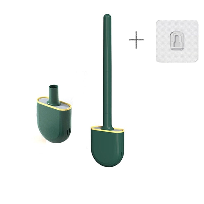 Brosse WC Silicone Plate | Swift Cleanse | Designix - Brosse WC Vert   - https://designix.fr/