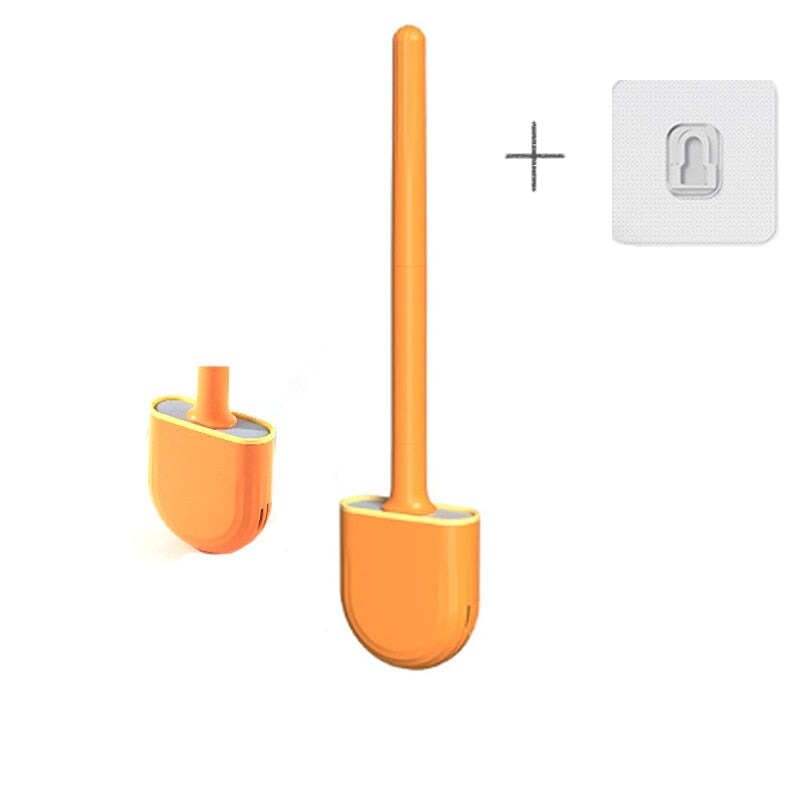 Brosse WC Silicone Plate | Swift Cleanse | Designix - Brosse WC Orange   - https://designix.fr/