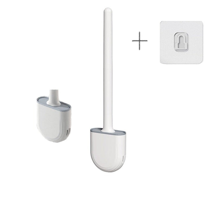 Brosse WC Silicone Plate | Swift Cleanse | Designix - Brosse WC Blanc   - https://designix.fr/