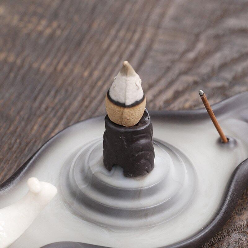 Brûleur d'Encens Escargot | Cœur Boisé - Designix Porte encens