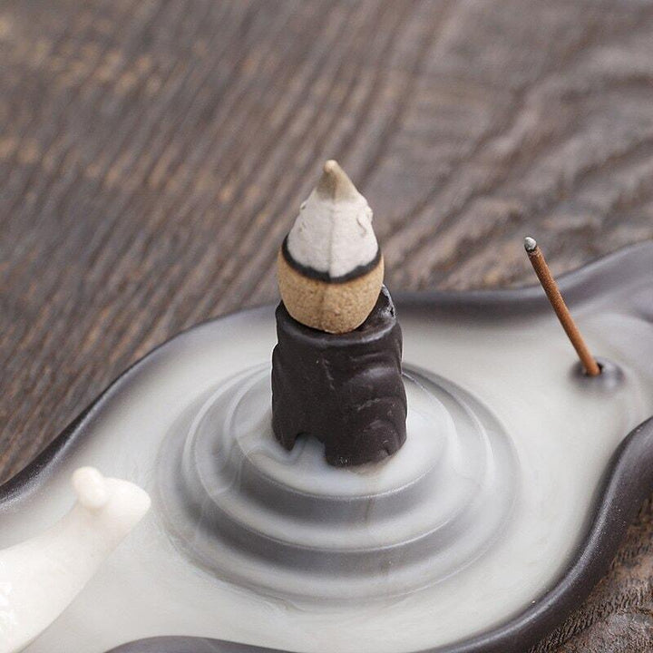 Brûleur d'Encens Escargot | Cœur Boisé - Designix Porte encens