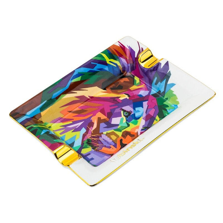Cendrier Lubinski | Azur | Designix - Cendrier Lion Multicolore   - https://designix.fr/
