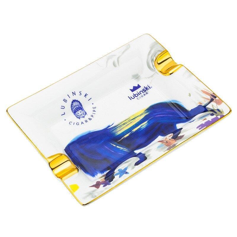 Cendrier Lubinski | Azur - Designix Cendrier Lion Bleu