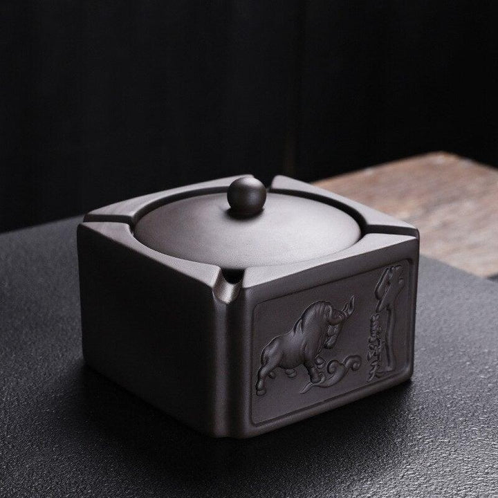 Cendrier Taureau | Enigma - Designix Cendrier Carré Noir