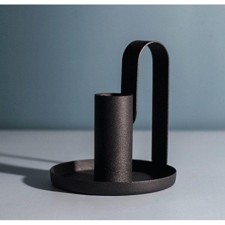 Chandelier Noir Mat Retro | Fjord - Designix Bougeoirs