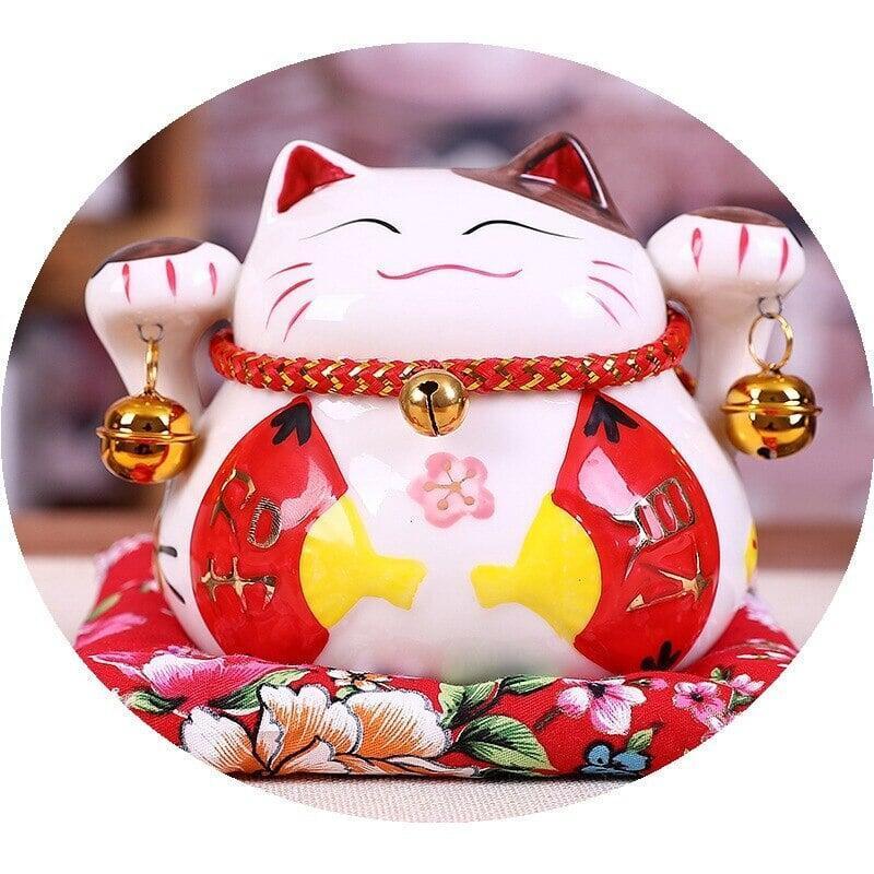 Chat Porte Bonheur Maneki Neko | Sakura | Designix - Chat Porte Bonheur    - https://designix.fr/