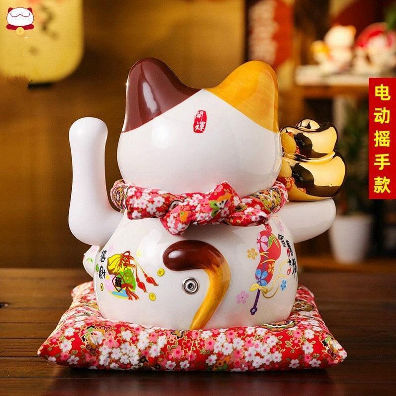 Chat Porte Bonheur Maneki Neko | Sakura | Designix - Chat Porte Bonheur    - https://designix.fr/