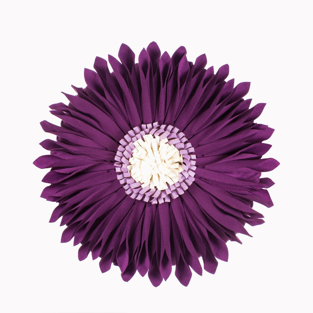 Coussin Fleurs | Doux Rêves | Designix - Coussin Housse Violette | Ronde   - https://designix.fr/