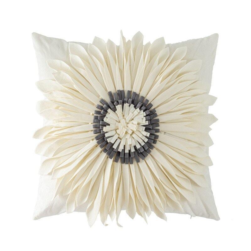 Coussin Fleurs | Doux Rêves - Designix Coussin Housse Blanche | Carrée