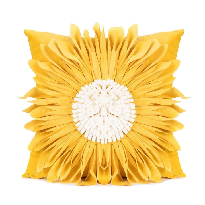Coussin Fleurs | Doux Rêves - Designix Coussin Housse Jaune | Carrée