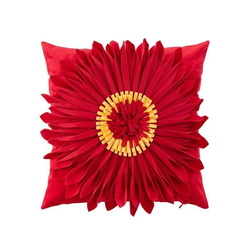 Coussin Fleurs | Doux Rêves - Designix Coussin Housse Rouge | Carrée
