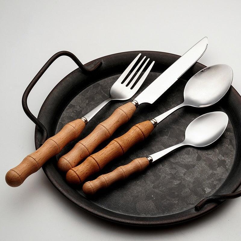 Couverts Bambou | Grâce - Designix Couverts de table 16 Couverts