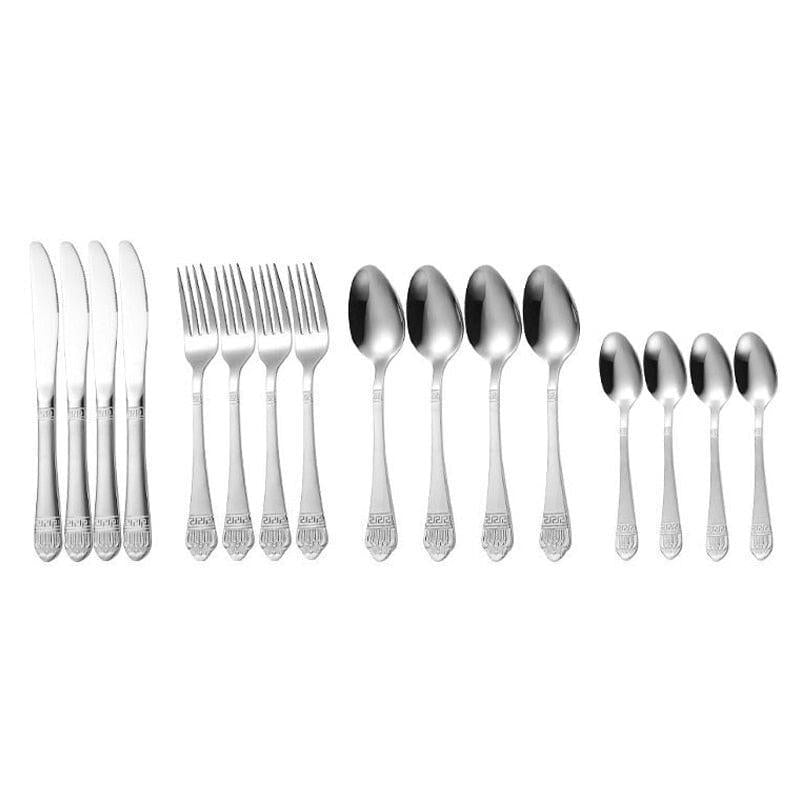 Couverts Couronné | Éclipsa - Designix Couverts de table 16 Couverts | Argent