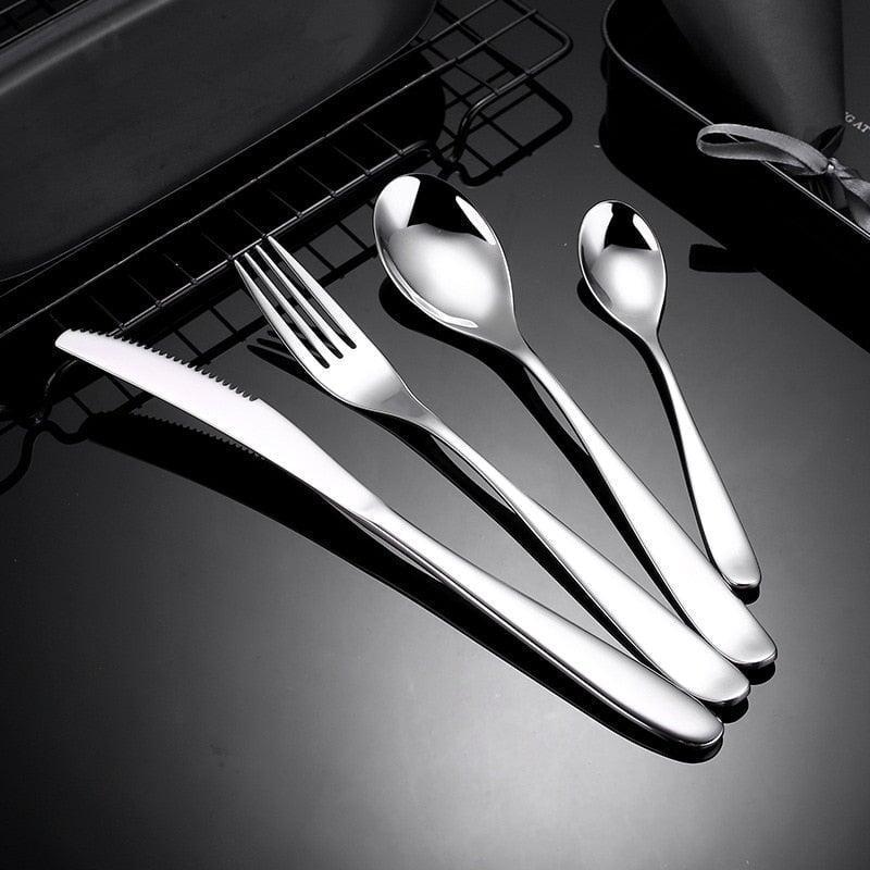 Couverts de Luxe 16 Pièces | Équilibre - Designix Couverts de table Argent