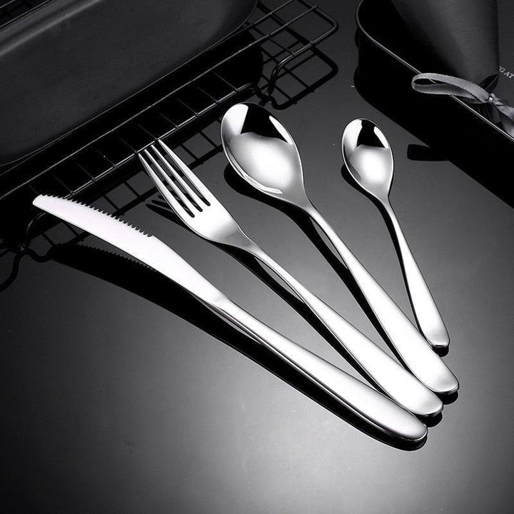 Couverts de Luxe 16 Pièces | Équilibre - Designix Couverts de table Argent