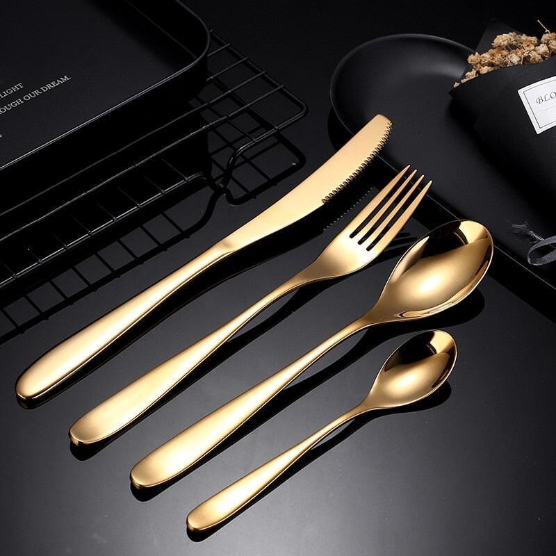 Couverts de Luxe 16 Pièces | Équilibre - Designix Couverts de table Argent