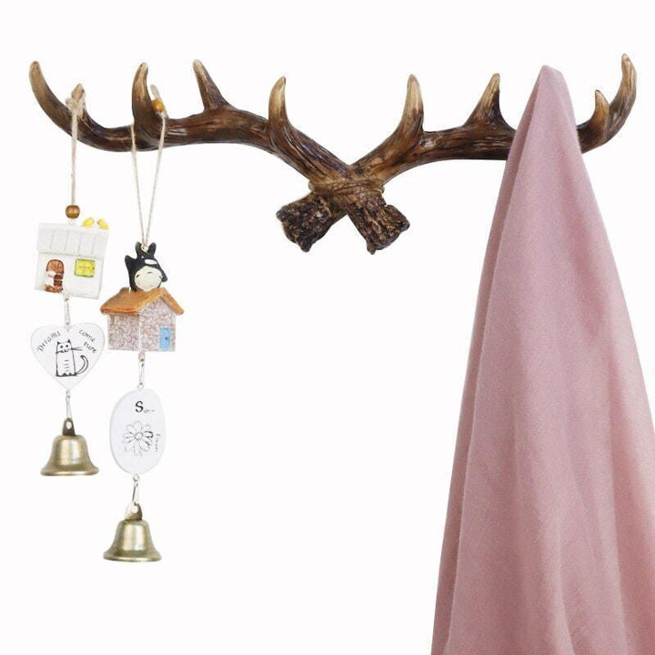 Crochet Bois Cerf Décoratif | Aube - Designix Porte Manteaux Claire