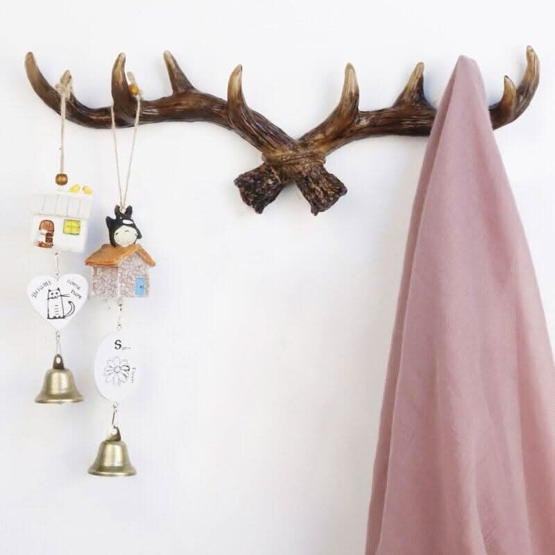 Crochet Bois Cerf Décoratif | Aube - Designix Porte Manteaux Claire