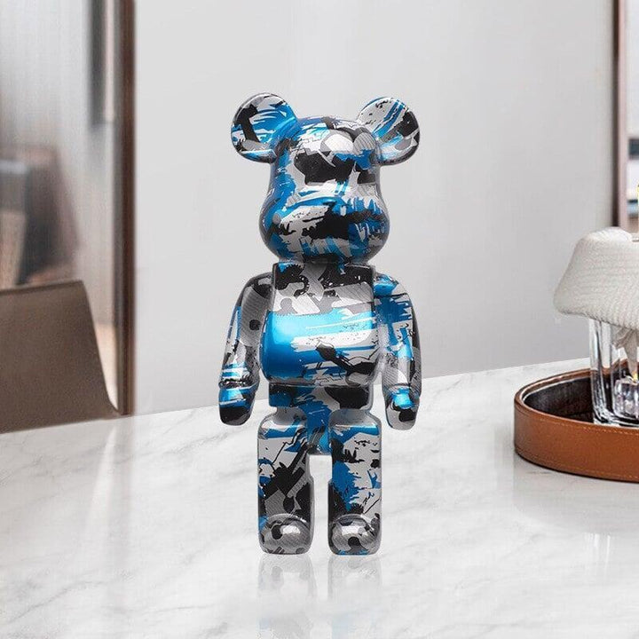 Figurine d'ours graffiti Décoration d'intérieur Statue d'animal Stockage Jarre à argent | Designix - Amazon P - https://designix.fr/