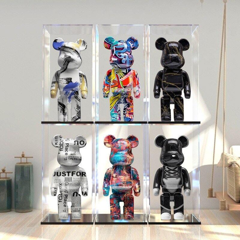 Figurine d'ours graffiti Décoration d'intérieur Statue d'animal Stockage Jarre à argent | Designix - Amazon - https://designix.fr/