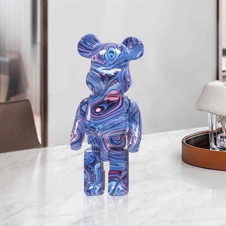 Figurine d'ours graffiti Décoration d'intérieur Statue d'animal Stockage Jarre à argent | Designix - Amazon O - https://designix.fr/