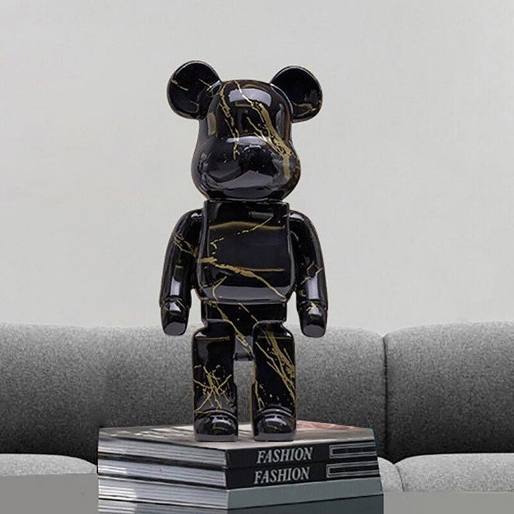 Figurine d'ours graffiti Décoration d'intérieur Statue d'animal Stockage Jarre à argent | Designix - Amazon D - https://designix.fr/