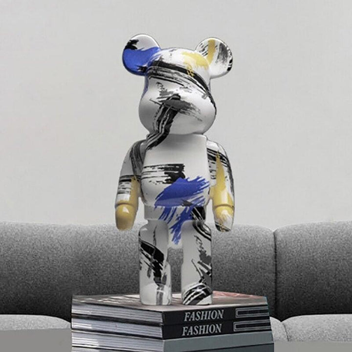 Figurine d'ours graffiti Décoration d'intérieur Statue d'animal Stockage Jarre à argent | Designix - Amazon C - https://designix.fr/