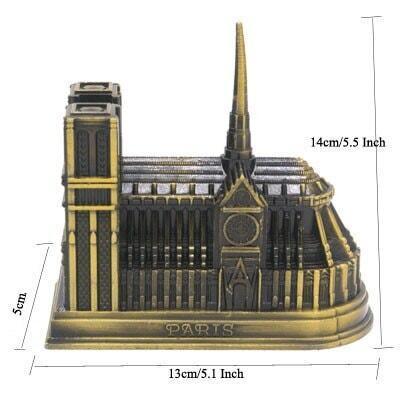 Figurine Métal Architecture Souvenir | Iaco - Designix Statuette Notre Dame