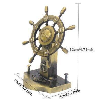 Figurine Métal Architecture Souvenir | Iaco - Designix Statuette Pilotage du Navire