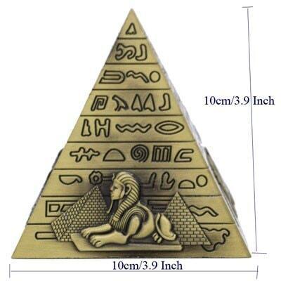 Figurine Métal Architecture Souvenir | Iaco - Designix Statuette Pyramides d'Égypte