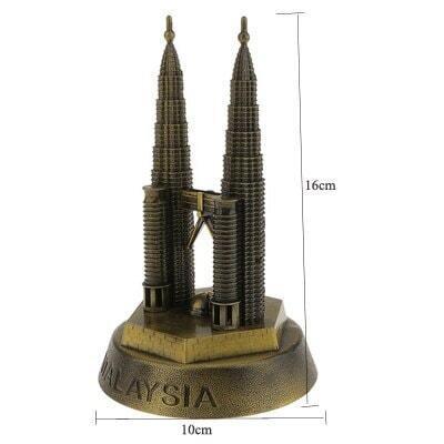 Figurine Métal Architecture Souvenir | Iaco - Designix Statuette Tours Jumelles