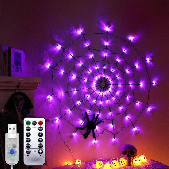 Guirlande Toile d'Araignée | Arachnée Énigmatique | Designix - Guilande Violet | USB - https://designix.fr/