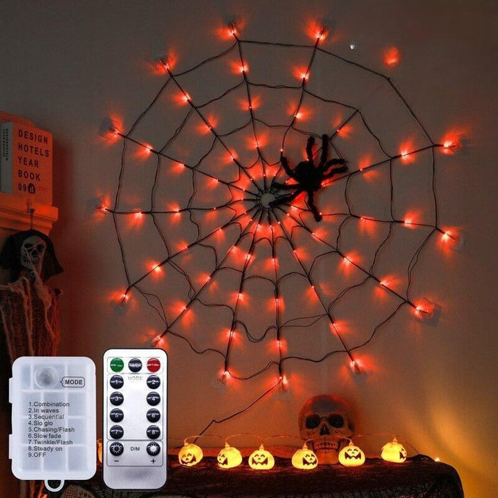 Guirlande Toile d'Araignée | Arachnée Énigmatique - Designix Guilande Rouge | Piles