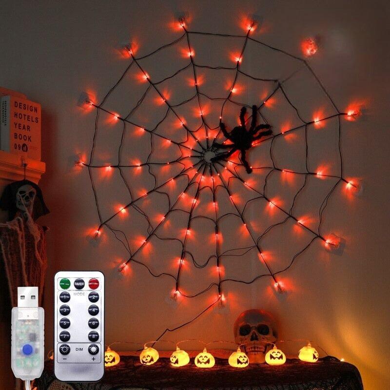Guirlande Toile d'Araignée | Arachnée Énigmatique - Designix Guilande Rouge | USB