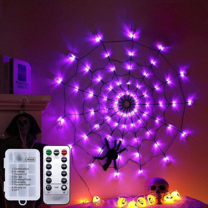 Guirlande Toile d'Araignée | Arachnée Énigmatique - Designix Guilande Violet | Piles